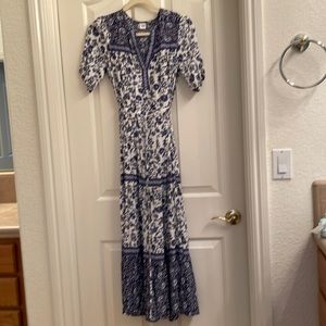 Maxi blue floral dress. Only worn once.